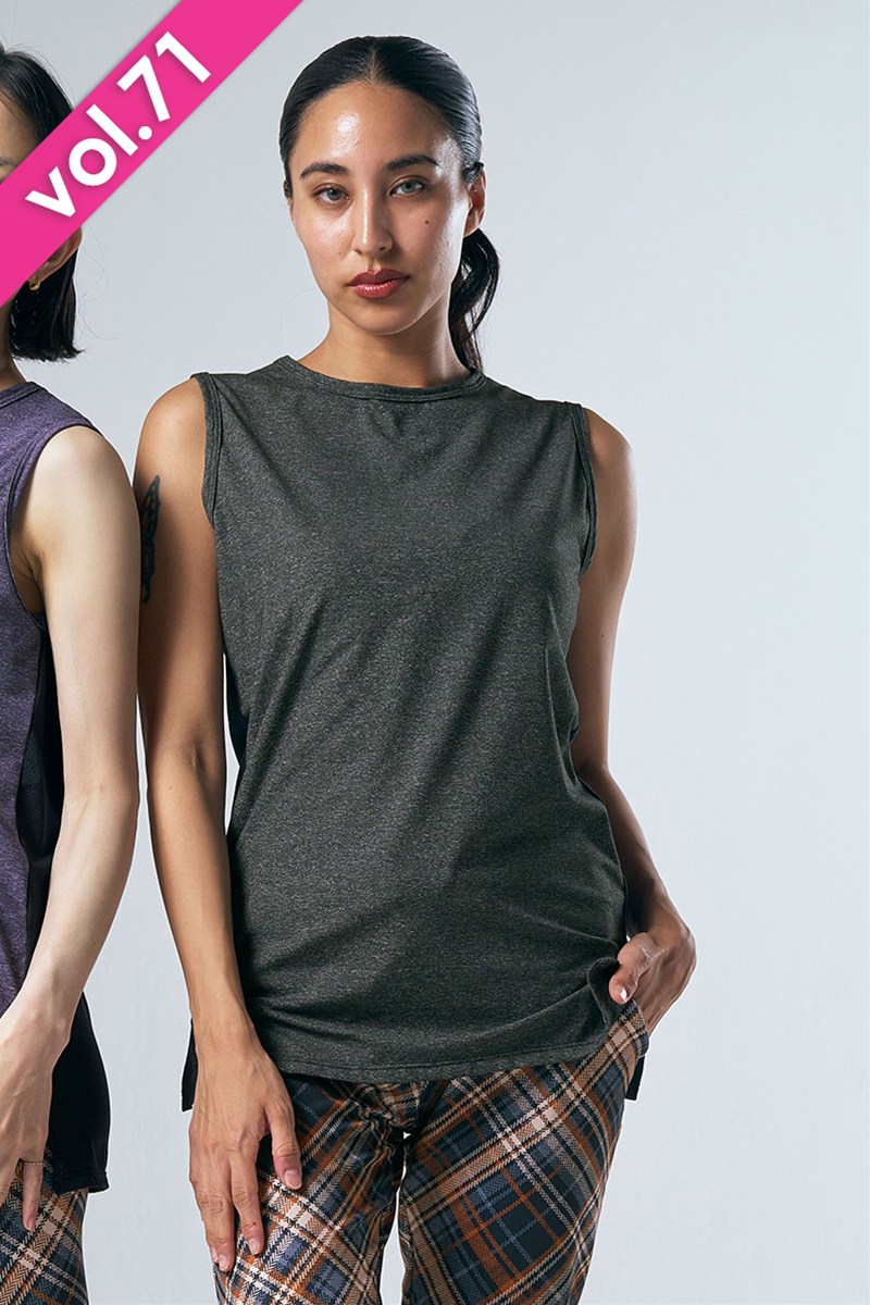 バックデザインチュニックタンクトップ＊チャコールグレー 【フリー】 [Vol.71 71507-237-9193] 定価\8,250（税込）
