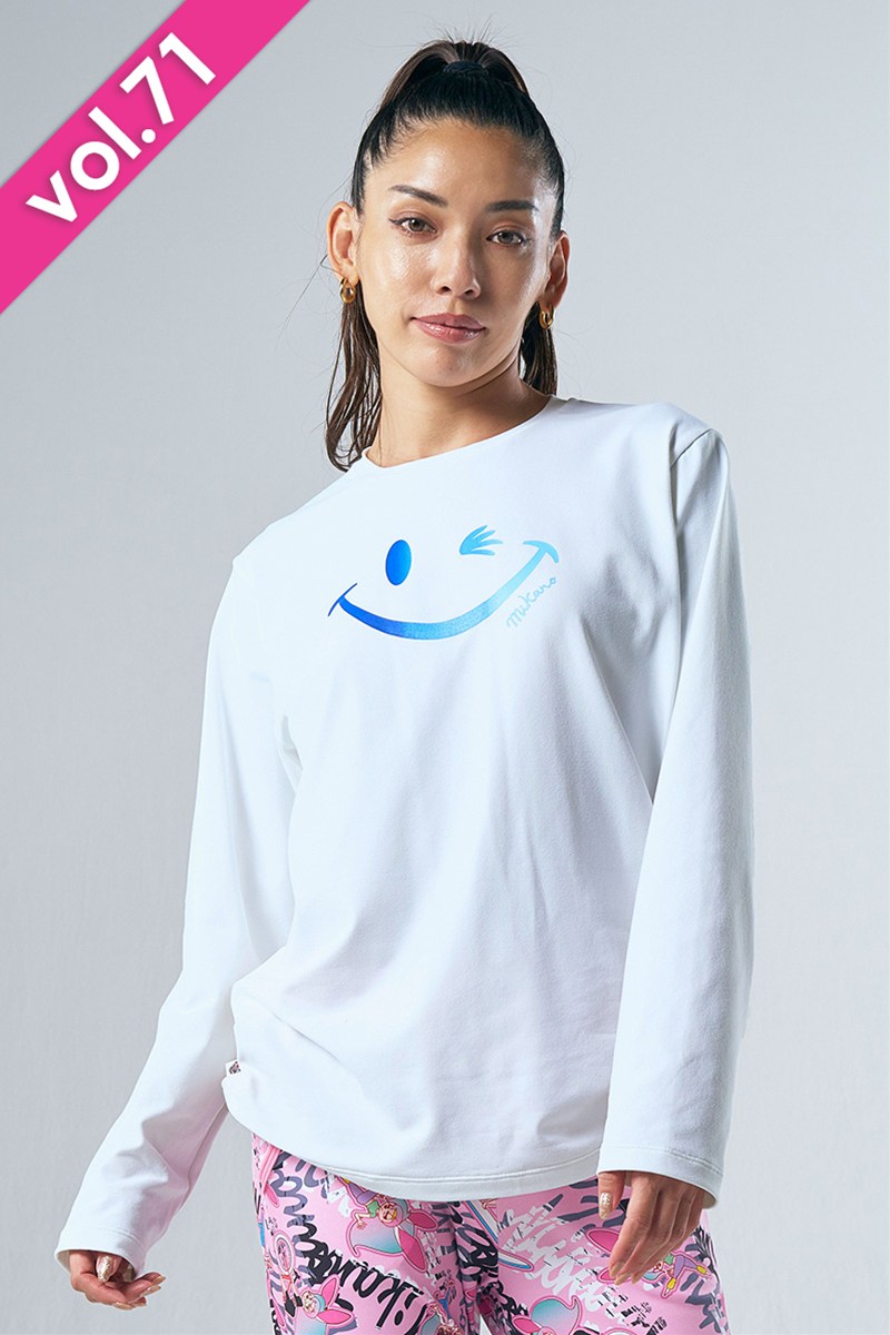 ロングスリーブユニセックスTシャツ＊ホワイト/ブルー 【フリー】 [Vol.71 71721-237-9636] 定価\11,000（税込）