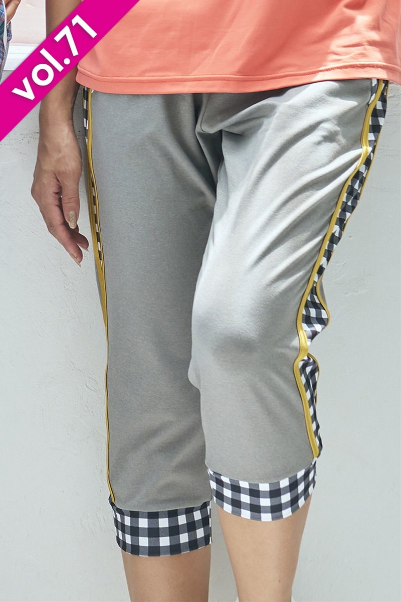 サイド切替ベーシックギャングスターパンツ＊ライトグレー 【フリー】 [Vol.71 71175-237-8332] 定価\12,100（税込）