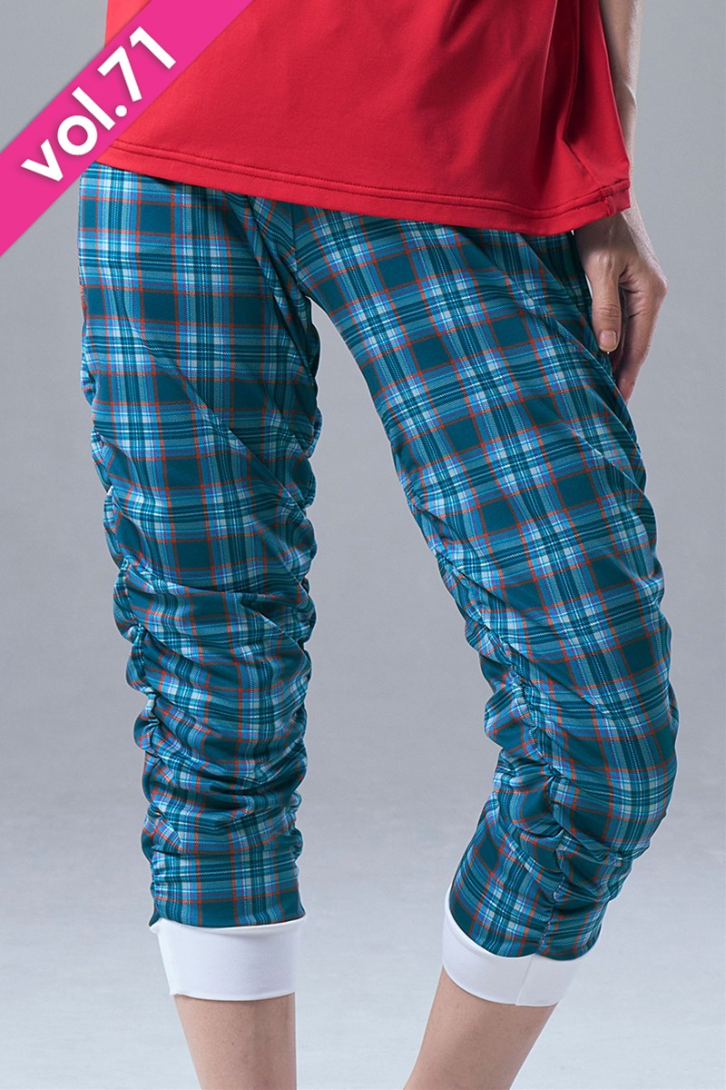 サイドギャザーコンパクトギャングスターパンツ＊タータングリーン 【フリー】 [Vol.71 71173-237-8271] 定価\12,980（税込）