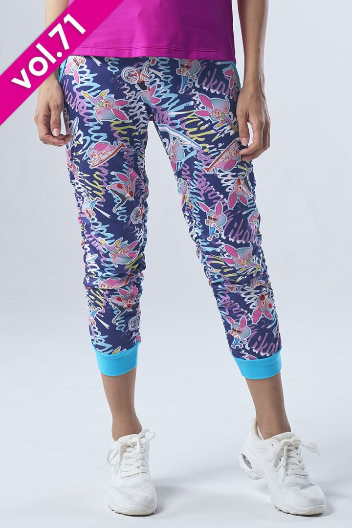 サイドギャザーコンパクトギャングスターパンツ＊アクティブバニーネイビー 【フリー】 [Vol.71 71174-237-8301] 定価\13,200（税込）