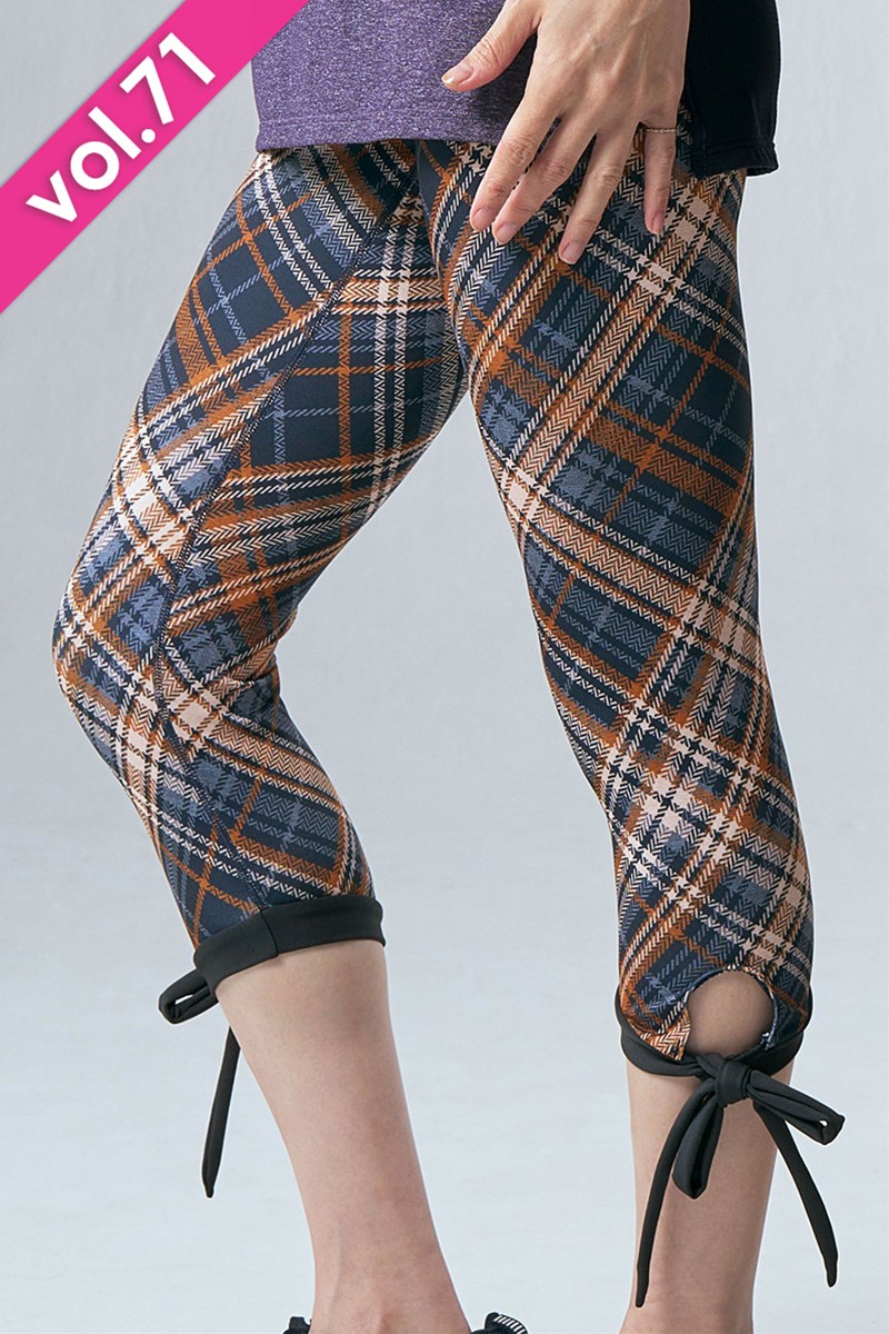 裾リボンカプリレギンス＊バイアスネイビー系 【フリー】 [Vol.71 71111-237-7878] 定価\9,350（税込）