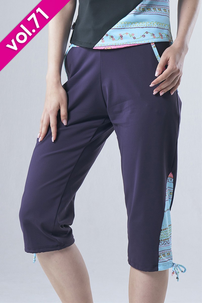 裾切替カーゴカプリパンツ＊ネイビー 【フリー】 [Vol.71 71166-237-8233] 定価\10,780（税込）