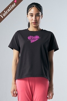 フィットネスウェア | エアリーTシャツ＊ブラック 【フリー