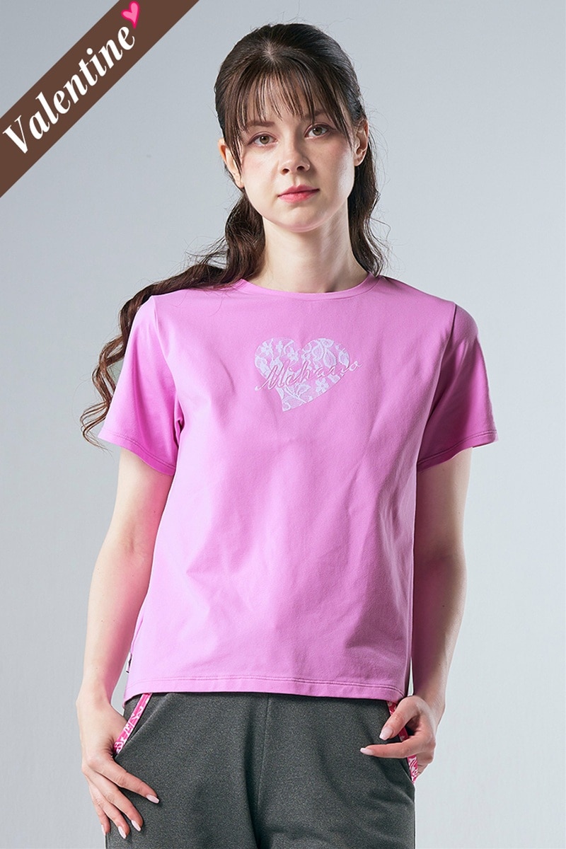 フィットネスウェア | エアリーTシャツ＊ベビーピンク 【フリー