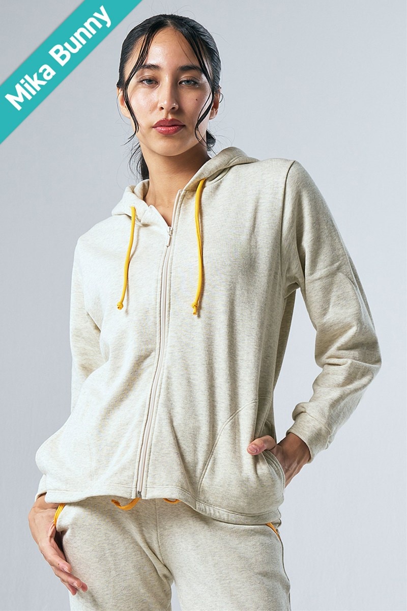 ジップアップパーカー＊オートミール 【フリー】 [EXCLUSIVE 71752-237-9889] 定価\14,850（税込）