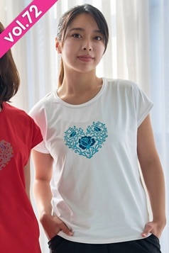 フィットネスウェア | サイドギャザーエアリーTシャツ＊ホワイト