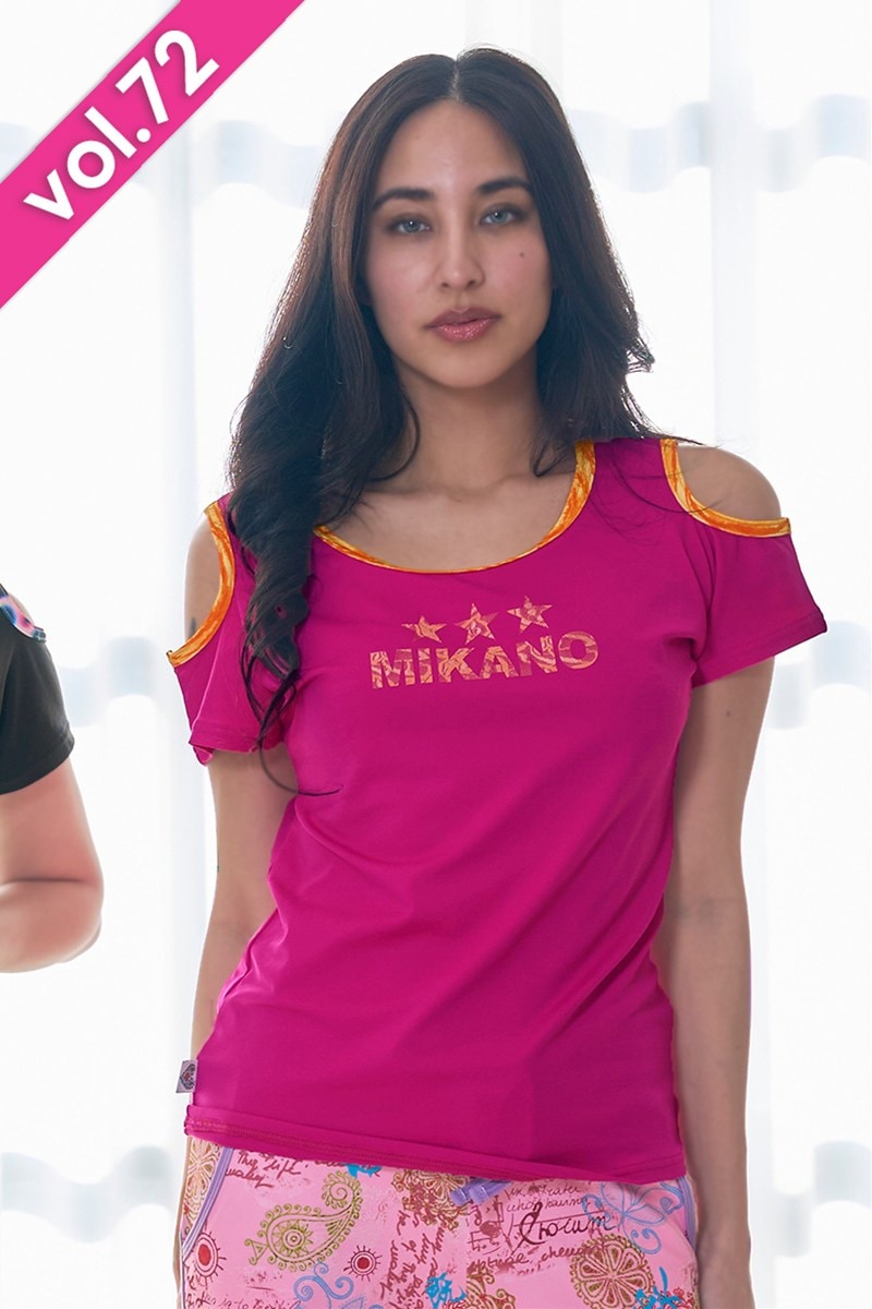 ミカランセ　ミカノ　サイドフラワーレース切替エアリーTシャツ フィットネスウェア・スポーツウェアレディース通販-【公式】MIKA
