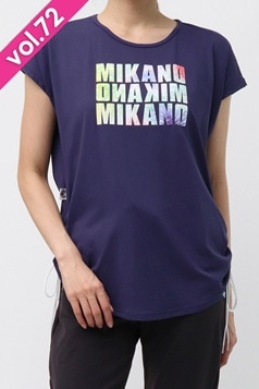 フィットネスウェア | サイドギャザーエアリーTシャツ＊ブラック