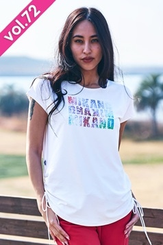 フィットネスウェア | バックデザインエアリーTシャツ＊アーミー