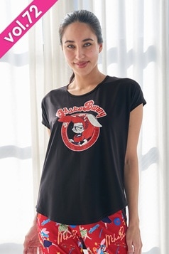 フィットネスウェア | バックデザインエアリーTシャツ＊フラミンゴ