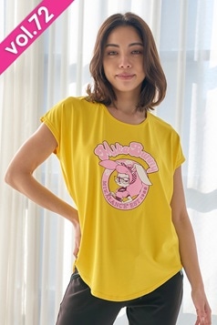 フィットネスウェア | バックデザインエアリーTシャツ＊ブラック