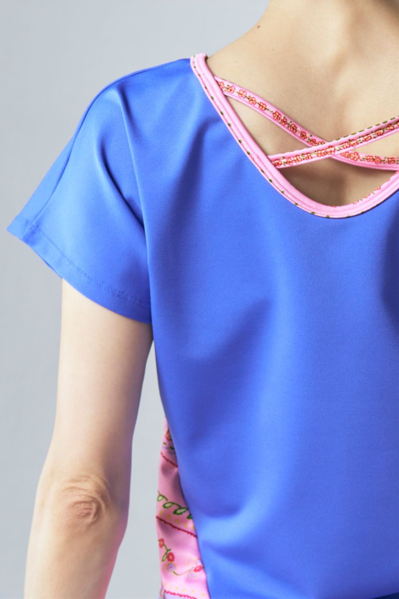 裾切替エアリーTシャツ＊ロイヤルブルー 【フリー】 [Vol.71 71708-237-9353] 定価\9,350（税込）