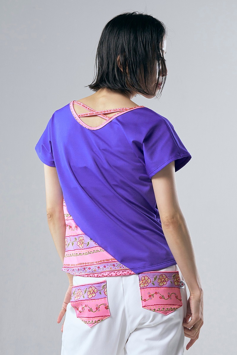 裾切替エアリーTシャツ＊ロイヤルブルー 【フリー】 [Vol.71 71708-237-9353] 定価\9,350（税込）