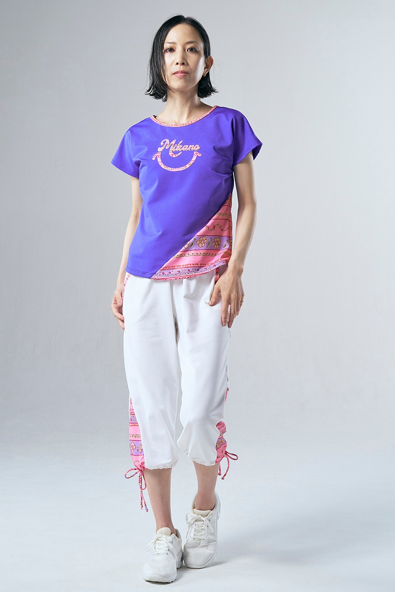 フィットネスウェア | 裾切替エアリーTシャツ＊ロイヤルブルー