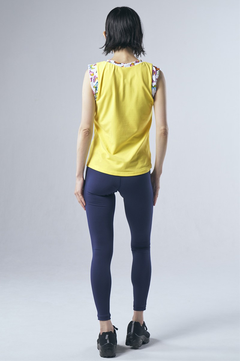 サイドテープ切替ロングレギンス(スタッズ付)＊ネイビー 【フリー】 [Vol.71 71123-237-7960] 定価\11,000（税込）