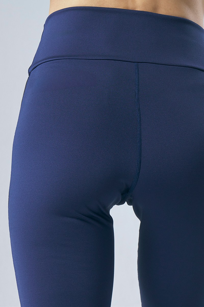 サイドテープ切替ロングレギンス(スタッズ付)＊ネイビー 【フリー】 [Vol.71 71123-237-7960] 定価\11,000（税込）