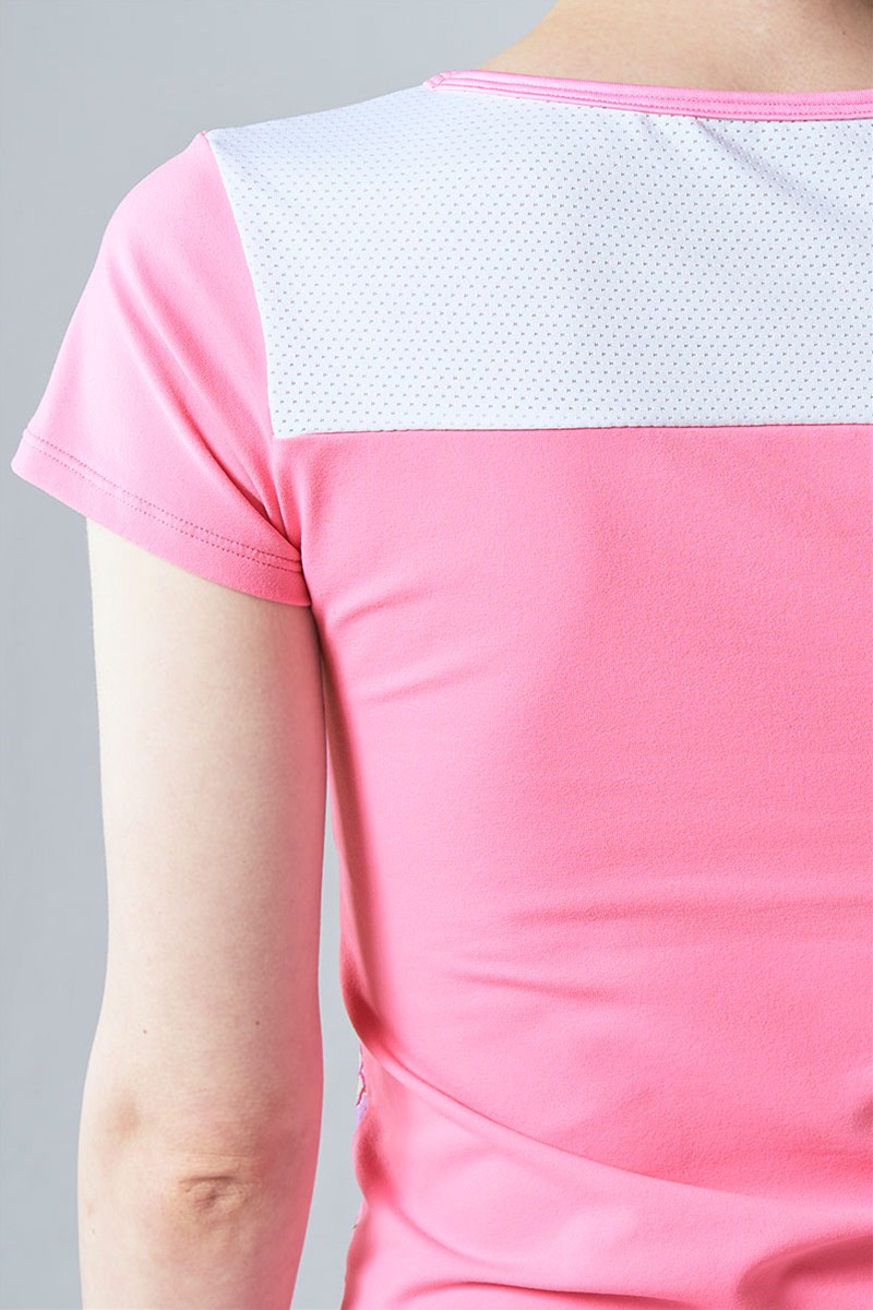 バックメッシュ切替コンパクトTシャツ＊オーロラピンク 【フリー】 [Vol.71 71701-237-9254] 定価\9,130（税込）