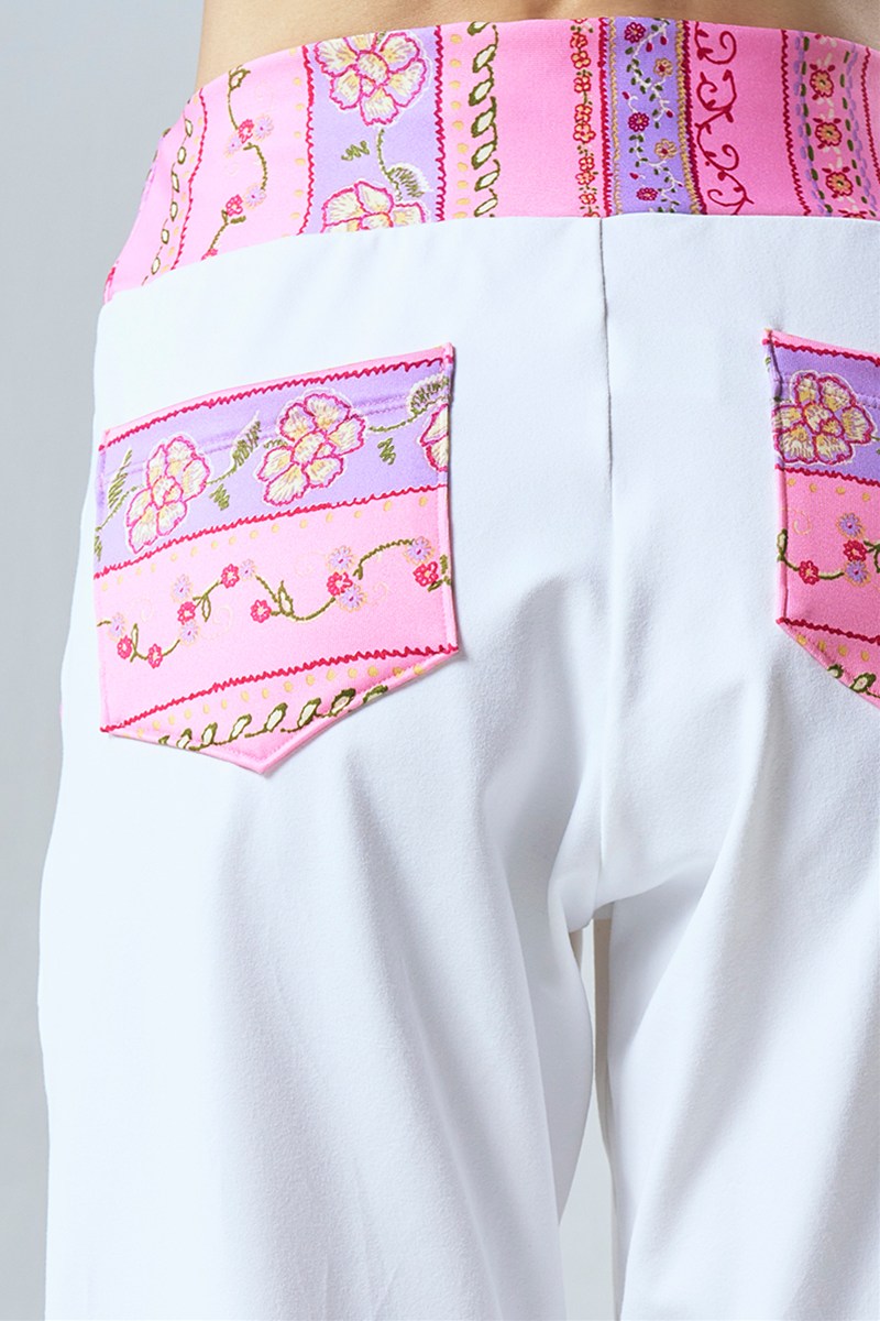 裾切替カーゴカプリパンツ＊ホワイト 【フリー】 [Vol.71 71166-237-8240] 定価\10,780（税込）