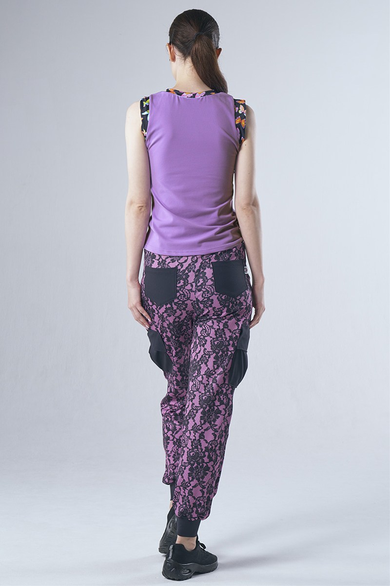 袖口ツイストデザインセミフィットタンクトップ＊フェアリーパープル 【フリー】 [Vol.71 71501-237-9063] 定価\9,350（税込）