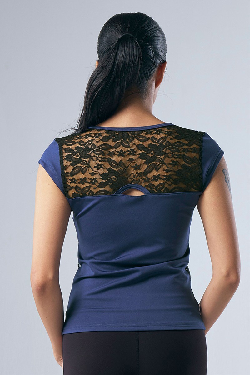 バックレース切替コンパクトTシャツ＊レースブラック 【フリー】 [Vol.71 71700-237-9230] 定価\9,130（税込）