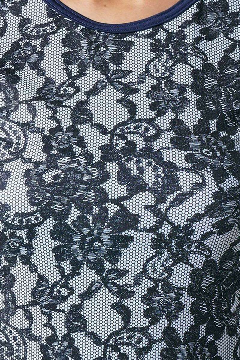 バックレース切替コンパクトTシャツ＊レースブラック 【フリー】 [Vol.71 71700-237-9230] 定価\9,130（税込）