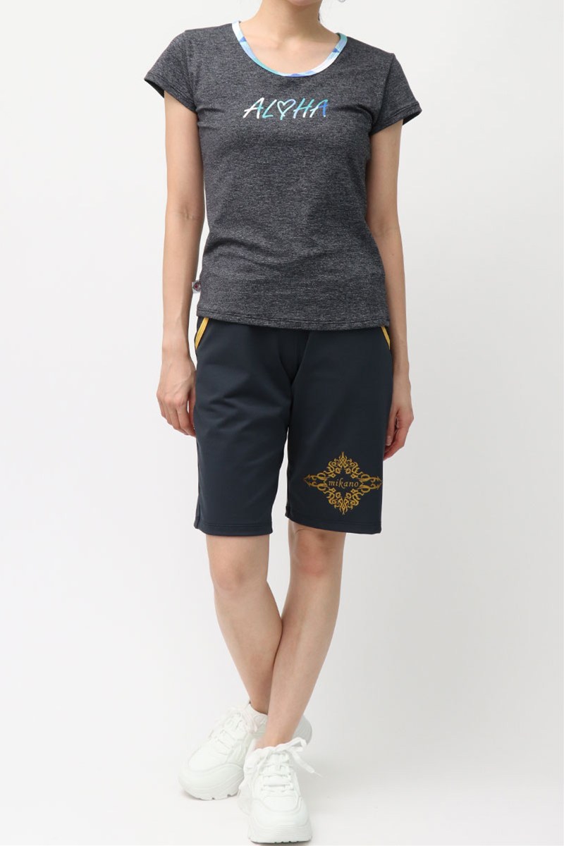 バックデザインベーシックTシャツ＊チャコールグレー 【フリー】 [Vol.72 72704-611-0666] 定価￥8,800（税込）