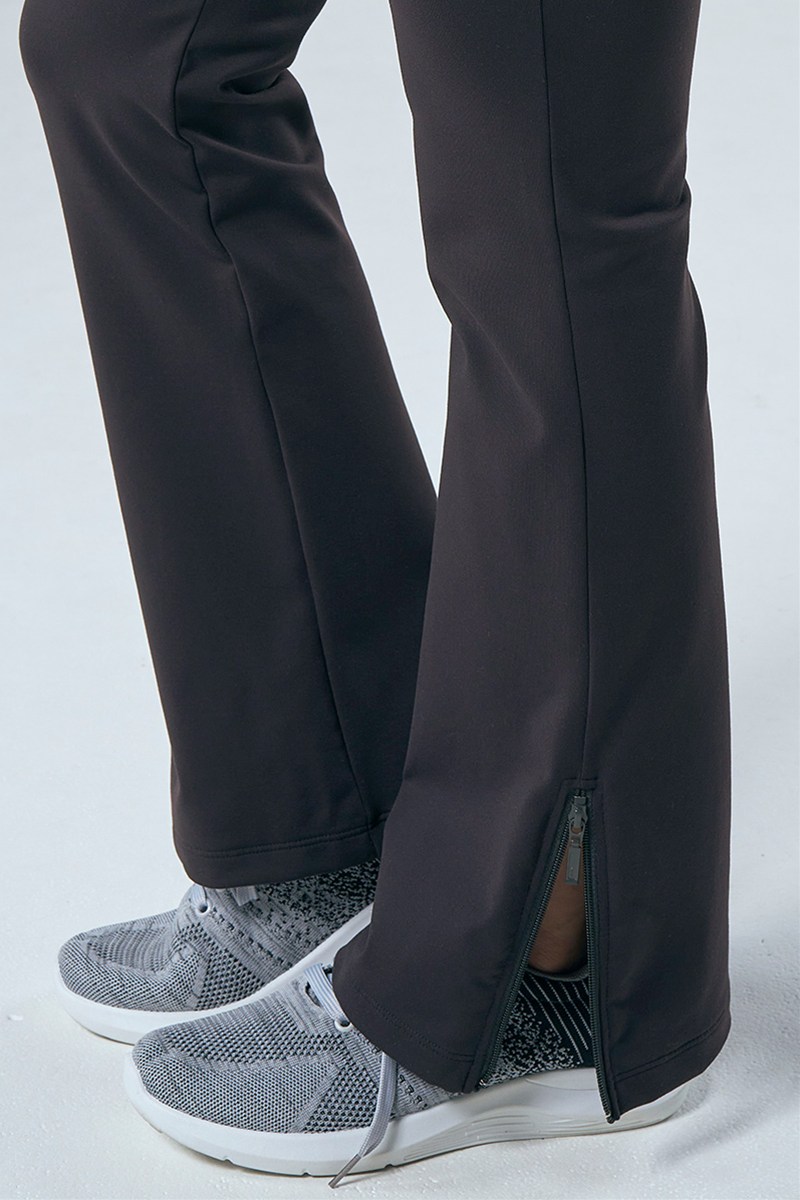 フィットネスウェア | 裾ジップアップブーツカットパンツ＊ブラック