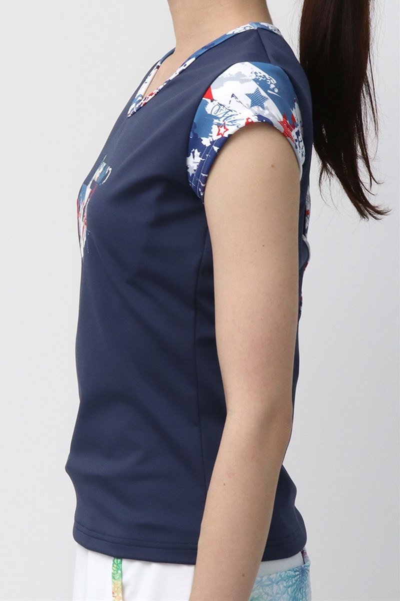 バックデザインコンパクトTシャツ＊ネイビー 【フリー】 [Vol.72 72700-611-0680] 定価￥8,800（税込）