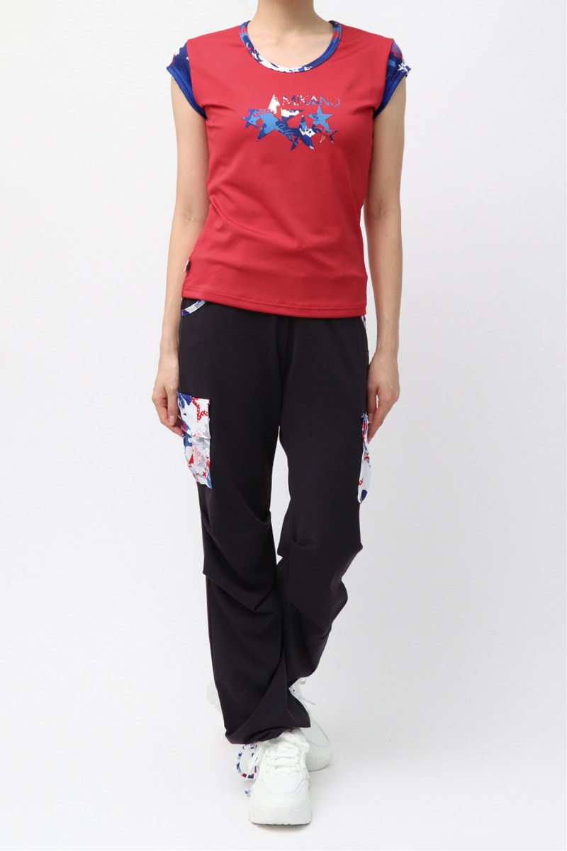 バックデザインコンパクトTシャツ＊レッド 【フリー】 [Vol.72 72700-611-0697] 定価￥8,800（税込）