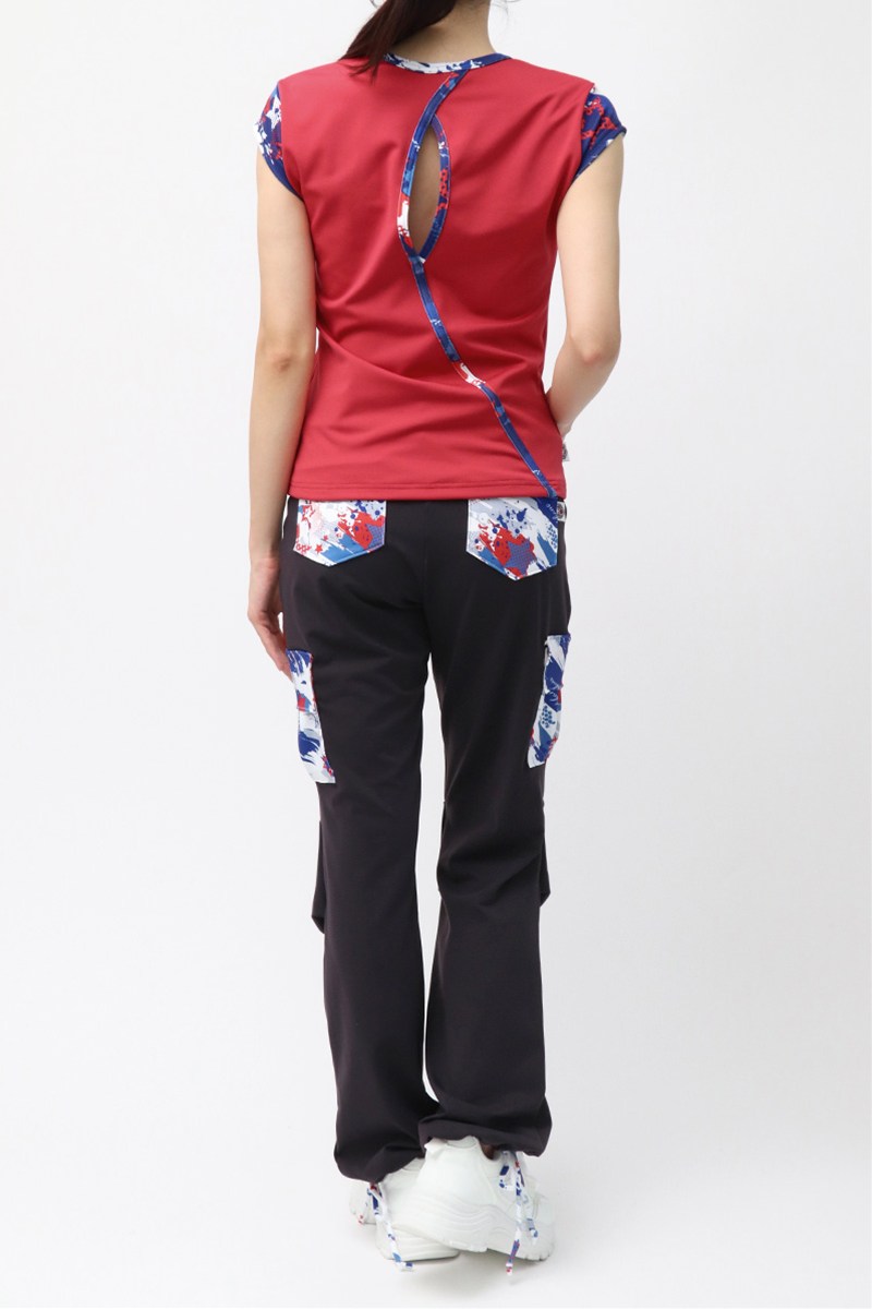 バックデザインコンパクトTシャツ＊レッド 【フリー】 [Vol.72 72700-611-0697] 定価￥8,800（税込）