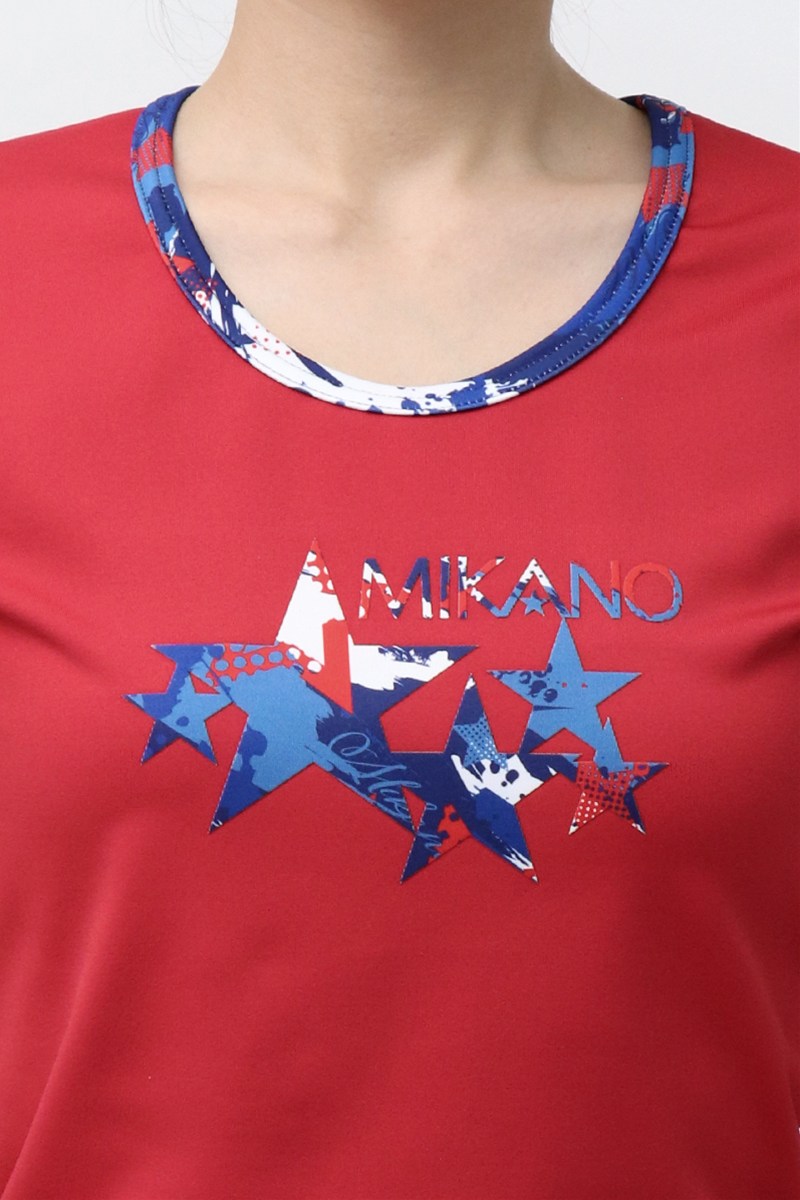 バックデザインコンパクトTシャツ＊レッド 【フリー】 [Vol.72 72700-611-0697] 定価￥8,800（税込）