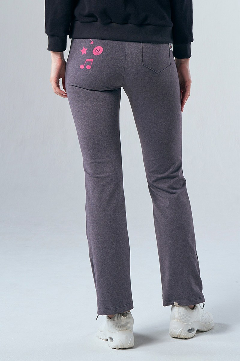 フィットネスウェア | 裾ジップアップブーツカットパンツ＊デニム 【M