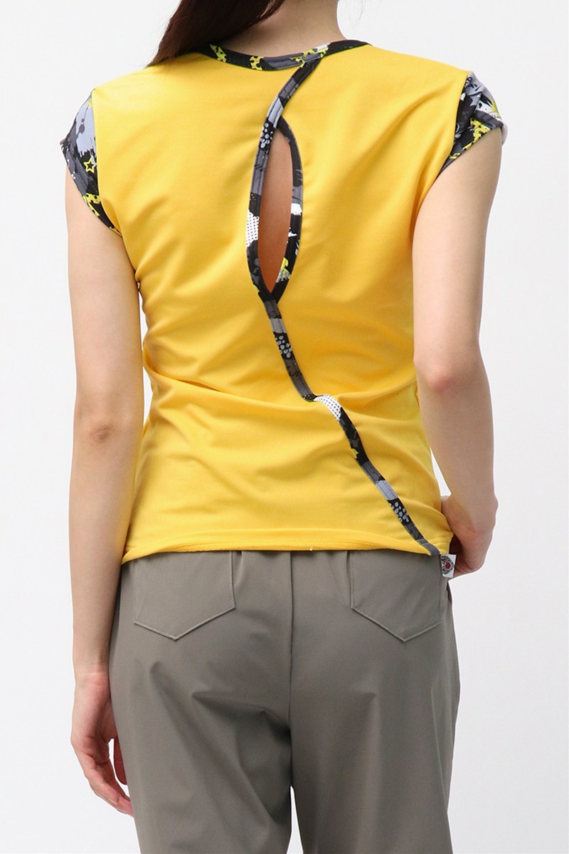 バックデザインコンパクトTシャツ＊サンフラワーイエロー 【フリー】 [Vol.72 72700-611-0703] 定価￥8,800（税込）