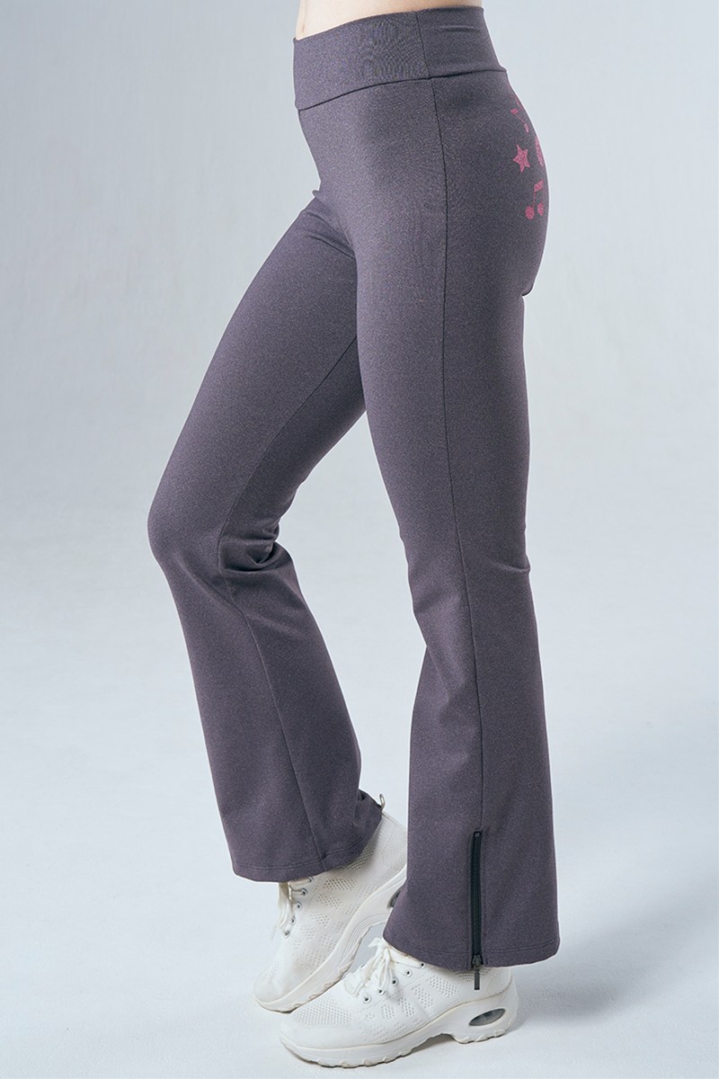 Midnight move レース　ブーツカットデニム　y2k sculptor フィットネスウェア | 裾ジップアップブーツカットパンツ＊デニム 【S