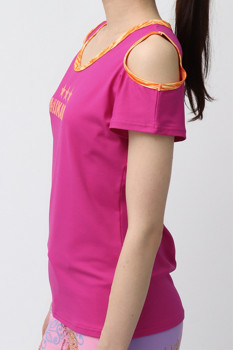 肩開きエアリーTシャツ＊カシス 【フリー】 [Vol.72 72709-611-0727] 定価￥8,800（税込）
