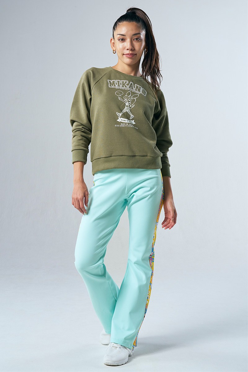 サイド切替ブーツカットパンツ＊ライトグリーン 【フリー】 [Vol.71 71205-237-8660] 定価\12,650（税込）