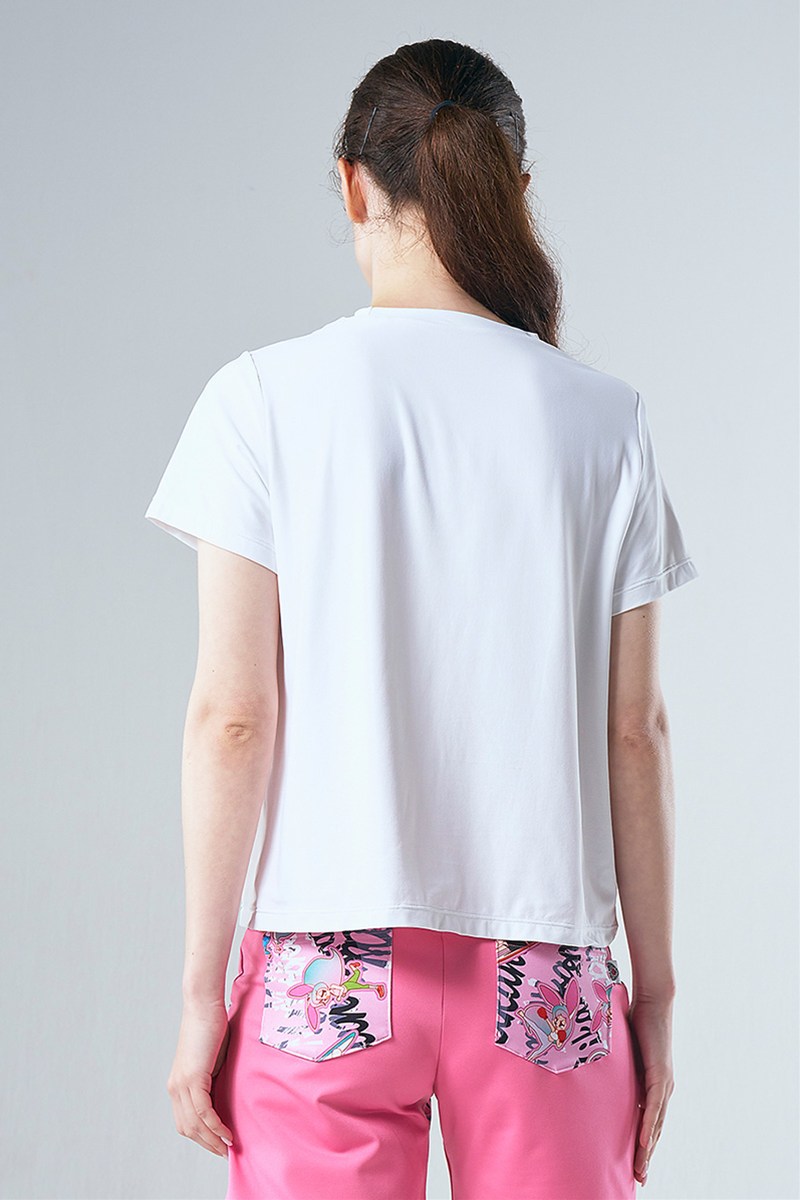 フィットネスウェア | エアリーTシャツ＊ホワイト 【フリー】 [Vol.71