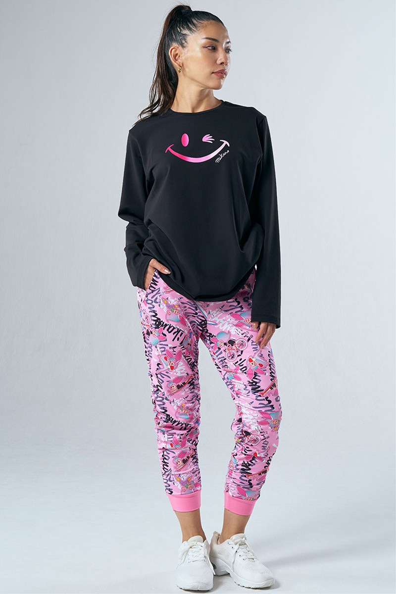 ロングスリーブユニセックスTシャツ＊ブラック/ピンク 【フリー】 [Vol.71 71721-237-9629] 定価\11,000（税込）