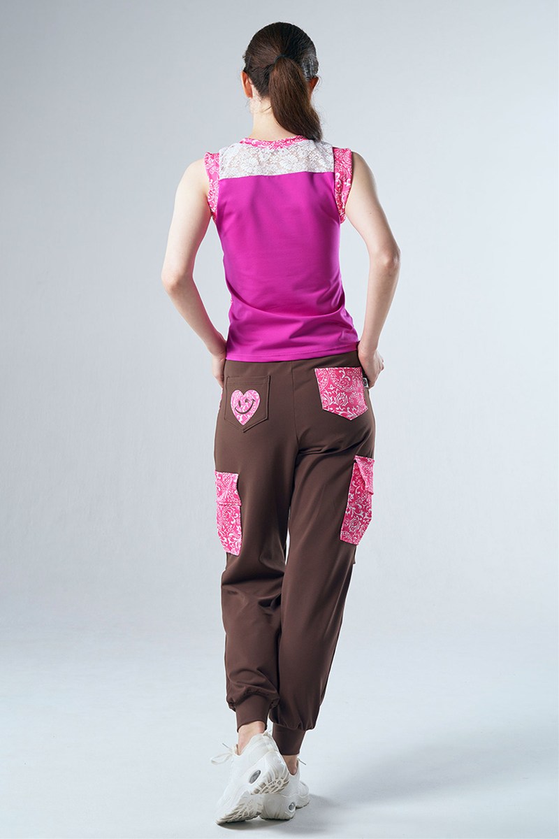 フィットネスウェア | カーゴロングパンツ＊ブラウン 【フリー