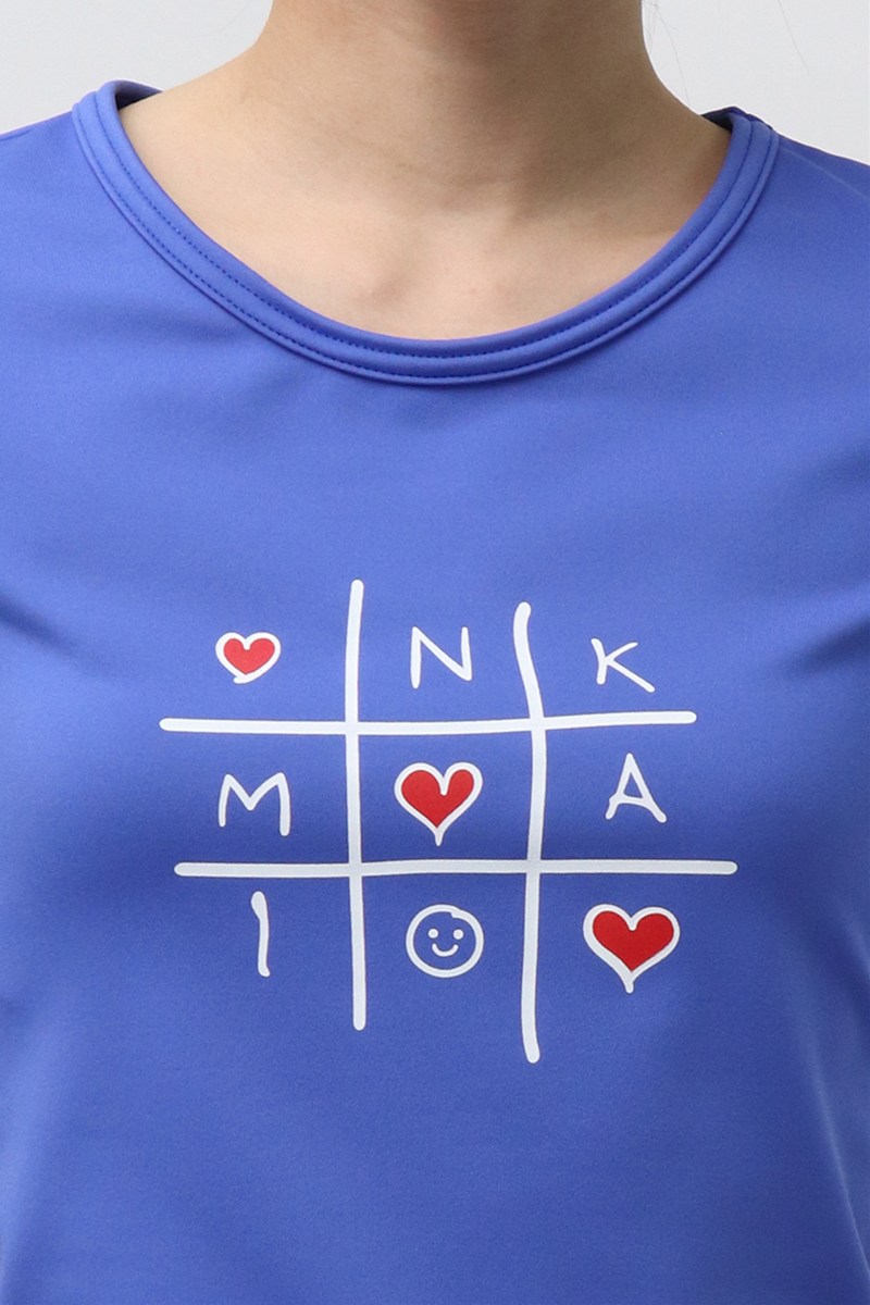 肩メッシュ切替コンパクトTシャツ＊ロイヤルブルー 【フリー】 [Vol.72 72702-611-0987] 定価￥8,800（税込）