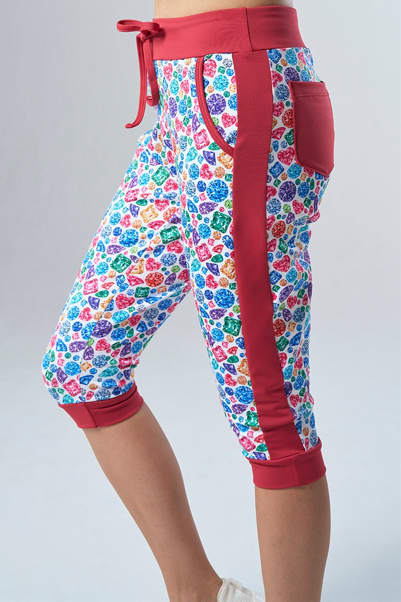 サイド切替ジョガーパンツ＊ダイヤモンドカラー 【フリー】 [EXCLUSIVE 71134-237-8042] 定価\11,000（税込）