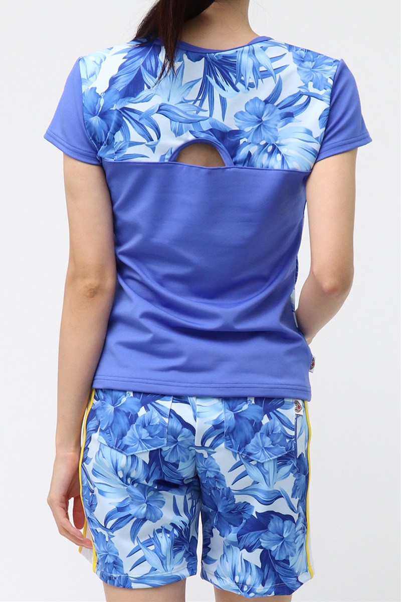 バックデザインベーシックTシャツ＊シアーブルー 【フリー】 [Vol.72 72703-611-1045] 定価￥8,250（税込）