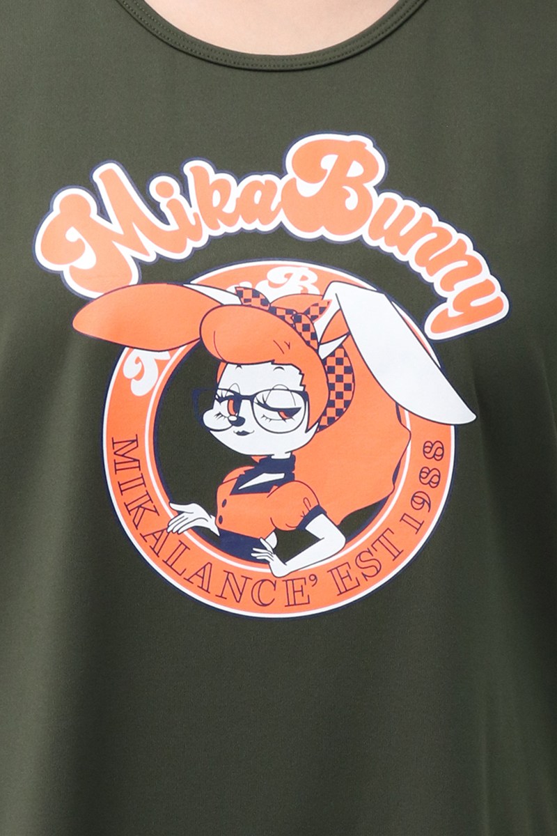 フィットネスウェア | バックデザインエアリーTシャツ＊アーミー
