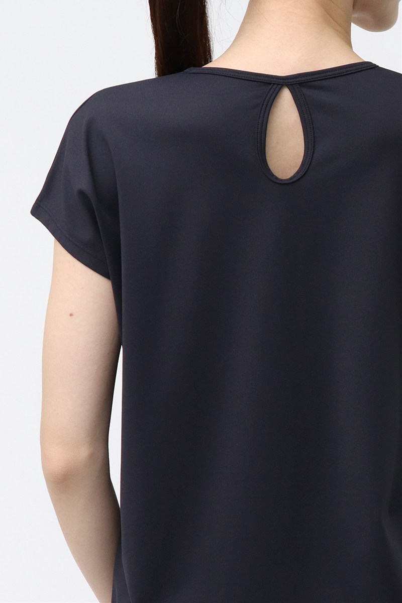フィットネスウェア | バックデザインエアリーTシャツ＊ブラック