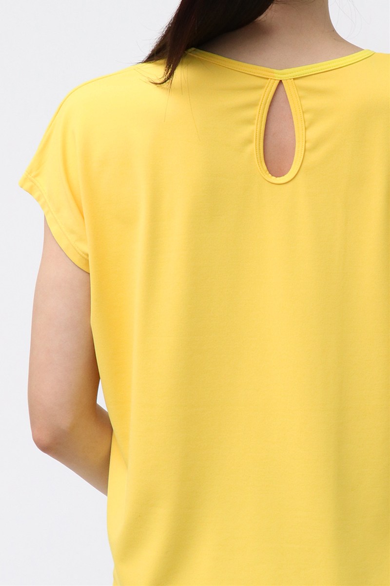 フィットネスウェア | バックデザインエアリーTシャツ＊イエロー