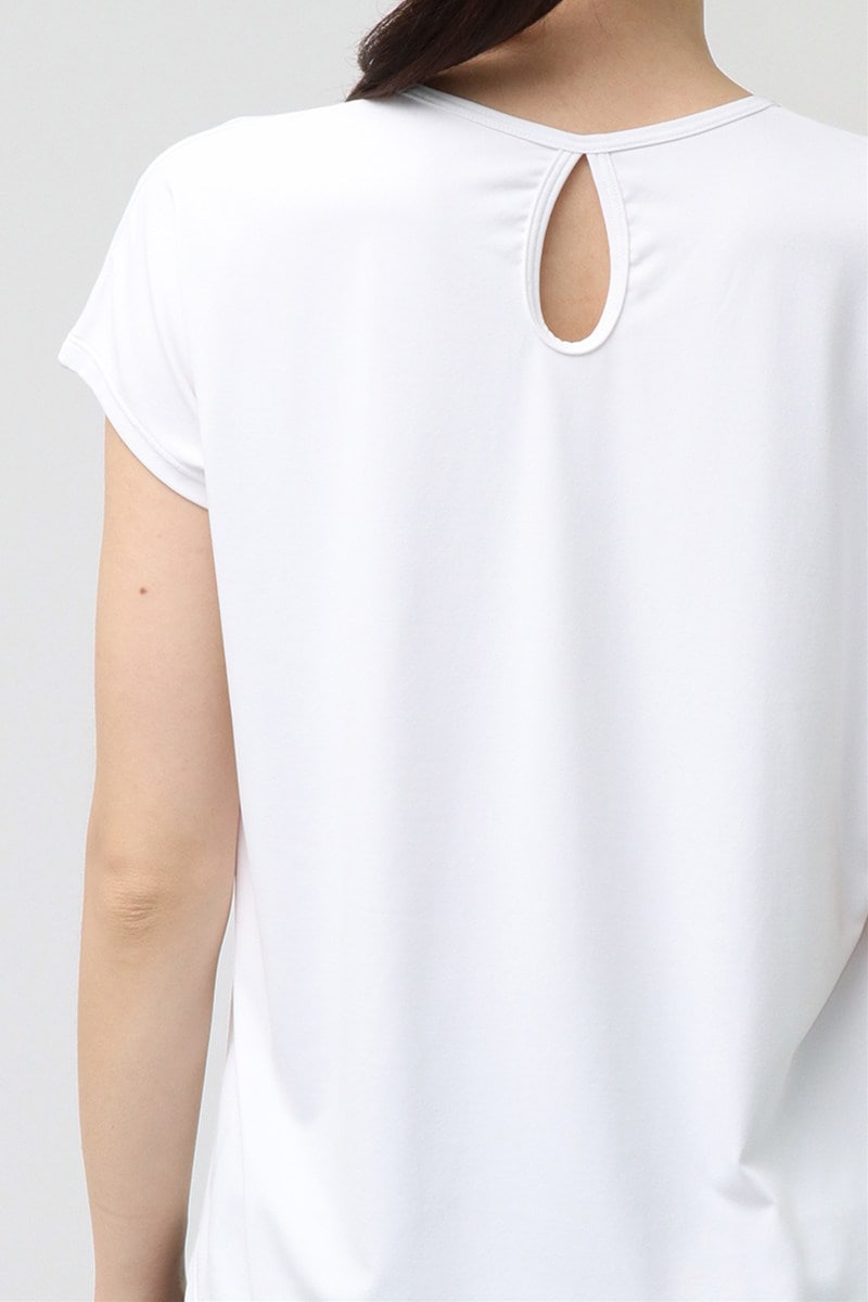 フィットネスウェア | バックデザインエアリーTシャツ＊ホワイト