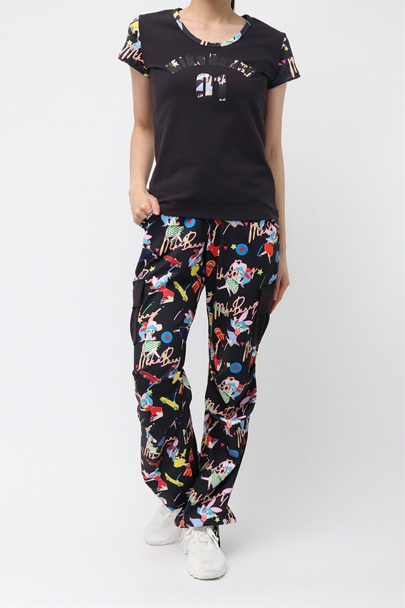 バックフリルベーシックTシャツ＊ブラック/ロカバニーブラック 【フリー】 [Vol.72 72705-611-1144] 定価￥9,680（税込）