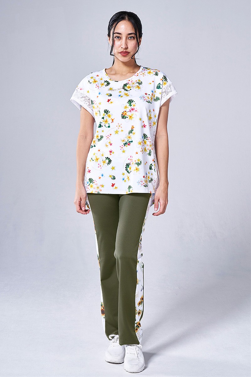 サイド切替ブーツカットパンツ＊アーミーグリーン 【SS】 [Vol.70 70200-237-7038]  定価\12,100（税込） SALE