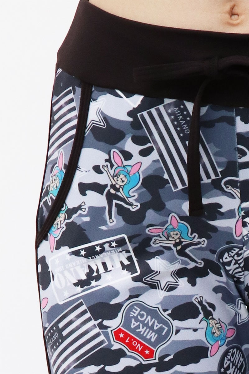 フィットネスウェア | サイド切替ギャザーコンパクトギャングスター